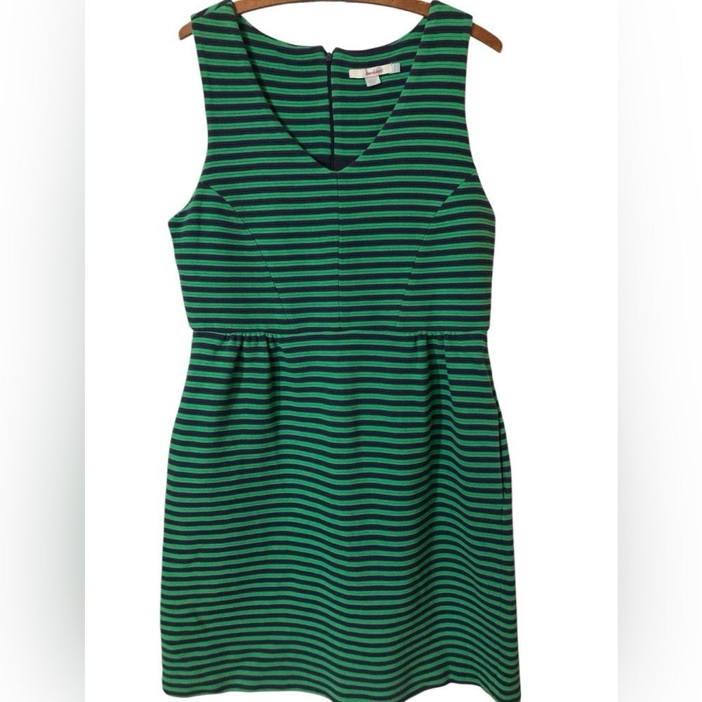 Boden Dress Size 14 Stripes Thick Knit Blue Green Nautical St Patrick’s Layers